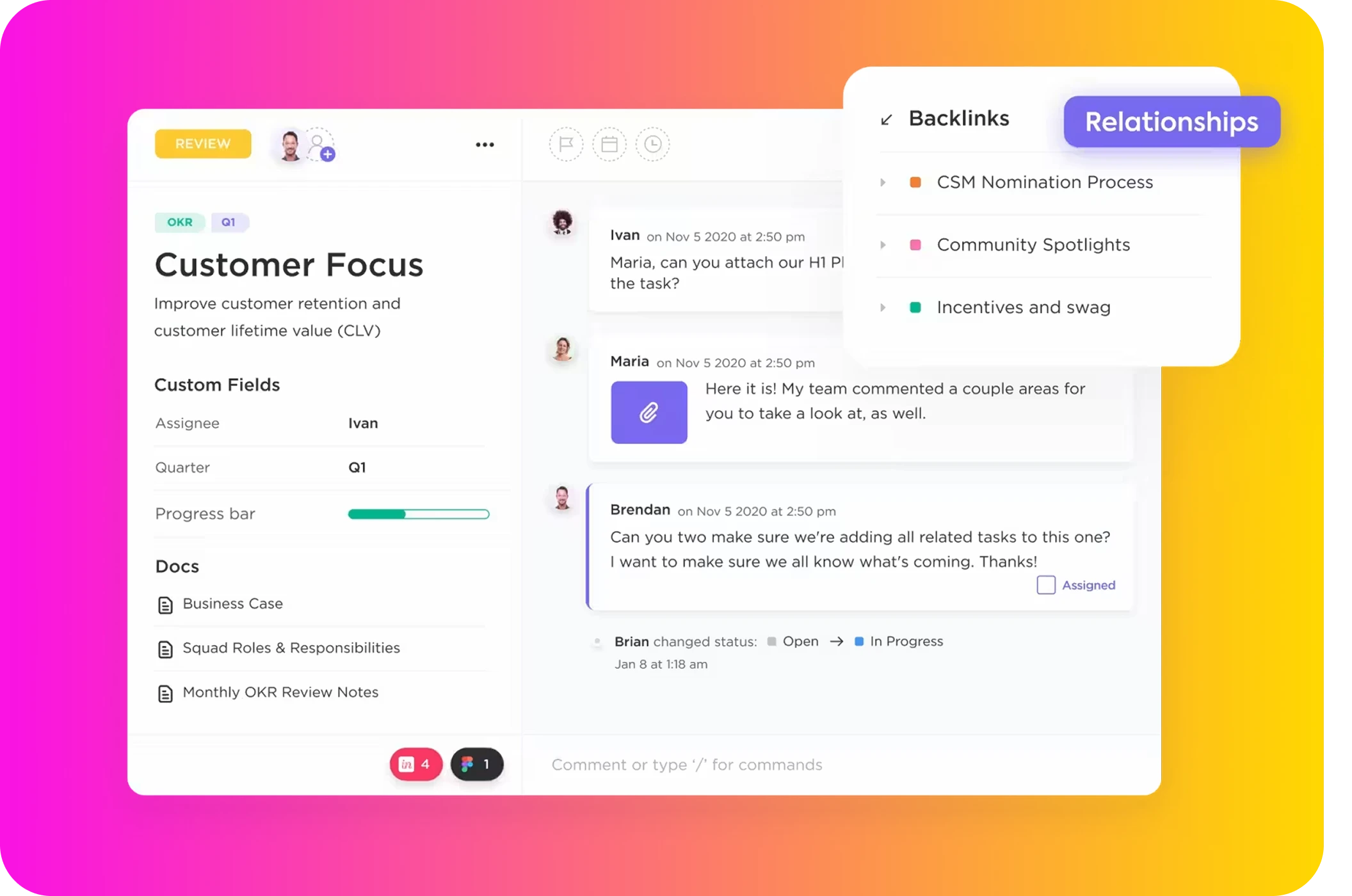 Jangan pernah kehilangan jejak penting dengan Relationships